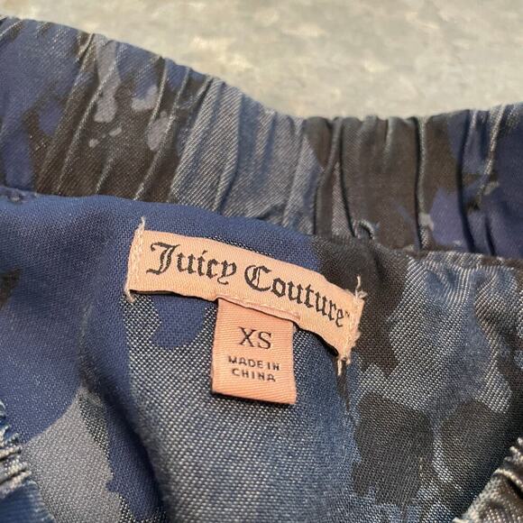 Juicy Couture Floral Camo Denim Chambray Jacket XS Lyocell Lightweight 90s Y2K - Picture 4 of 8